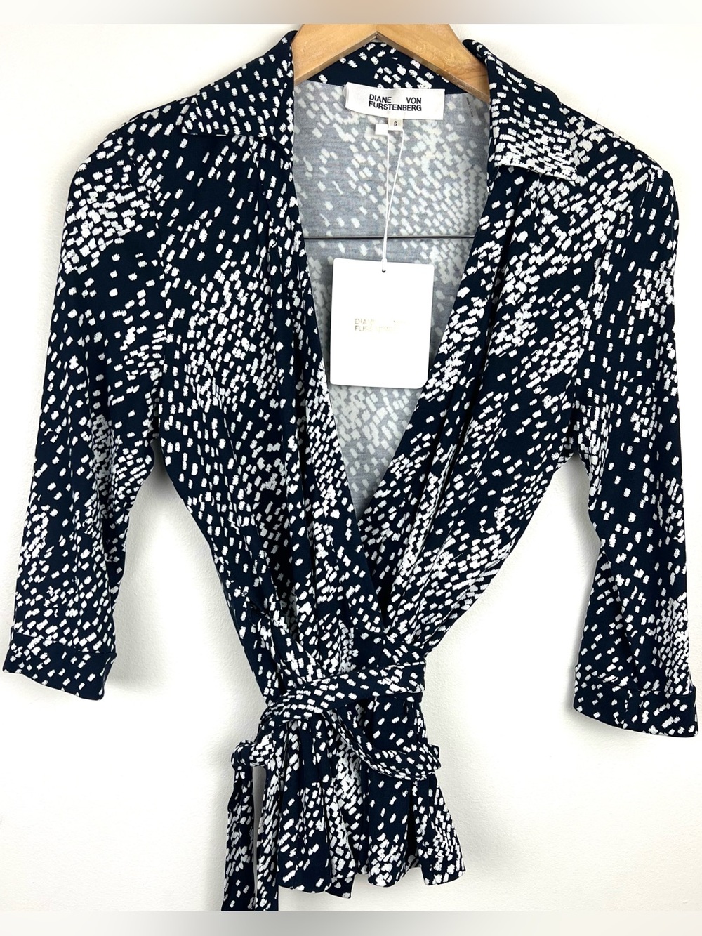 Diane Von Furstenberg DVF Abigail Silk Jersey Wrap Top